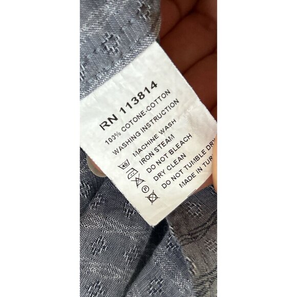 Billy Reid Kirby Short-Sleeve Micro-Plaid Slim Fit Button-Down Shirt Size Small - Picture 7 of 7